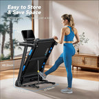 T35 Foldable Treadmill with 15% Auto Incline