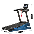 T35 Foldable Treadmill with 15% Auto Incline